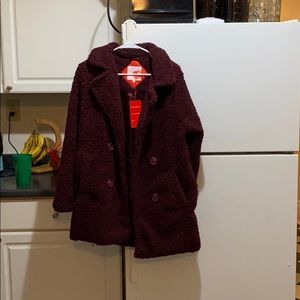 NWT Fashion Nova Burgundy Winter Coat